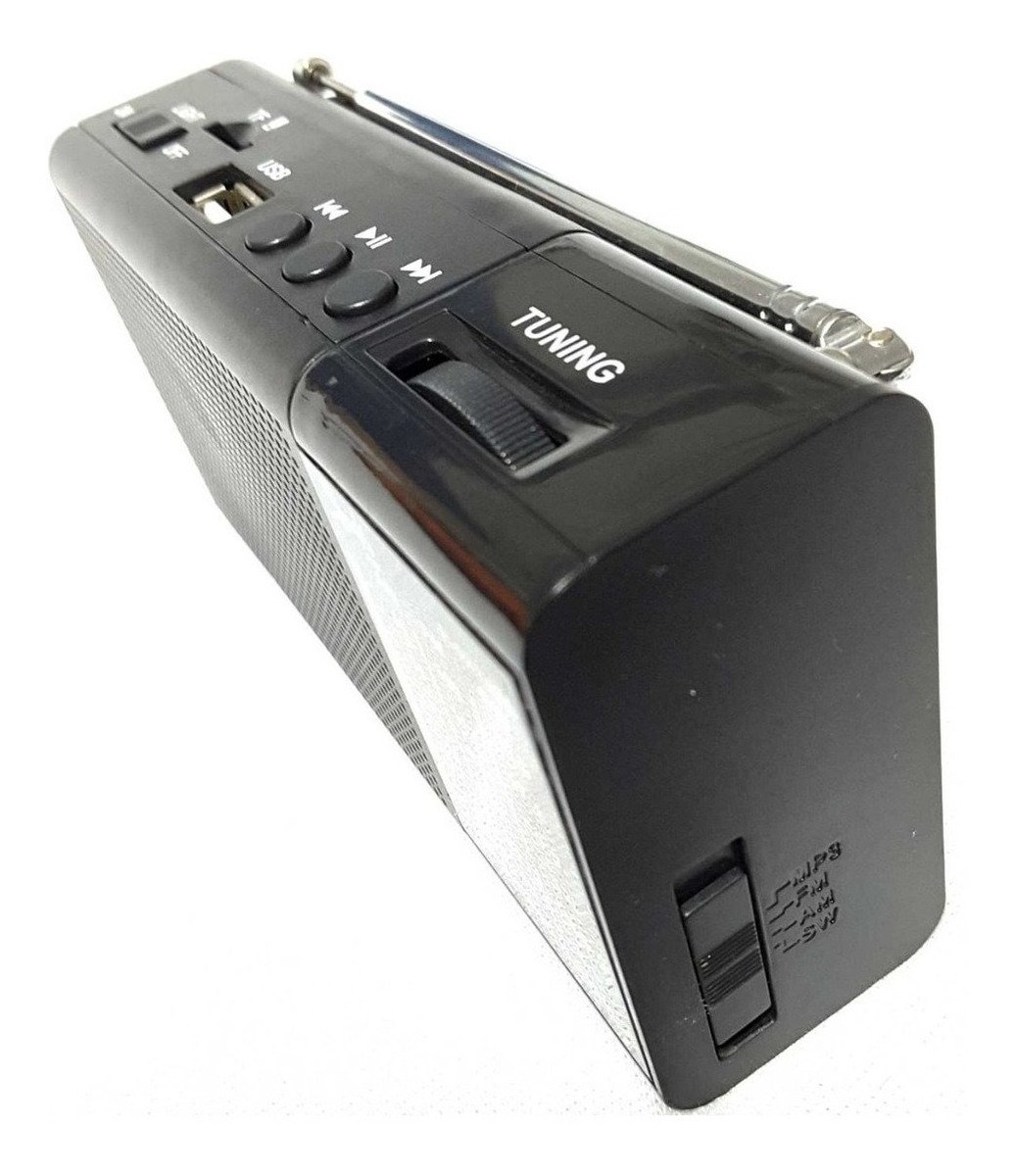 Radio AM/FM KOLKE con Batería Recargable Entradas USB Aux MicroSD