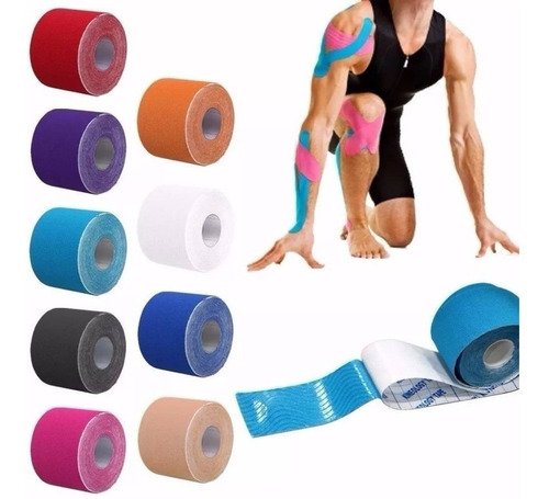 Cinta deportiva, cinta adhesiva de kinesiología elástica que soporta los  músculos, cinta de compresión atlética para atletas deportivos, soporte de