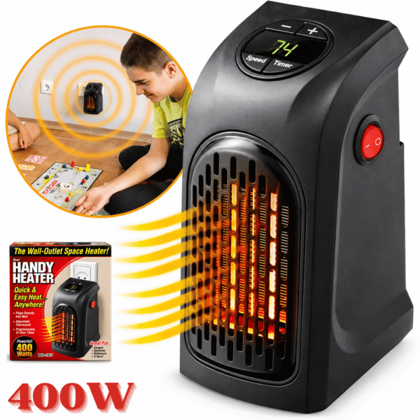 Calentador Ventilador De Aire Caliente Electrico Regulable Portatil 400w