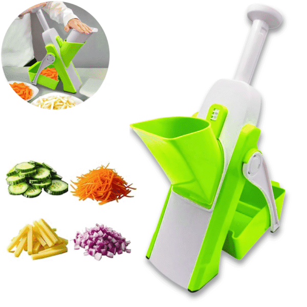 Cortador Picador Rebanador De Verduras Push Mandolina Manual Multifuncional