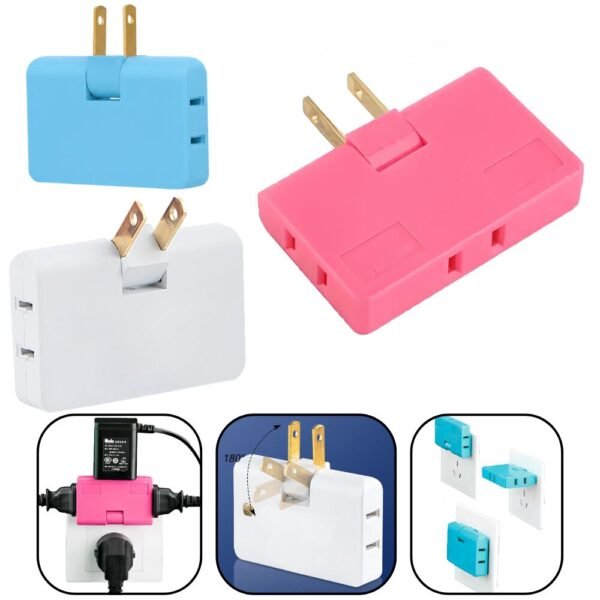 Clavija Multitoma Giratorio Extensor Divisor Tomacorriente 3 Salidas