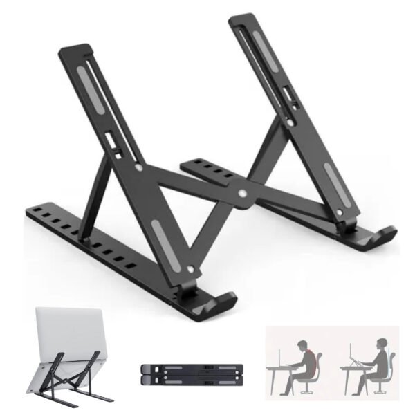 Base Soporte Portatil Laptop Plegable Pasta Negra