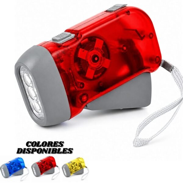 Linterna De Mano Manivela Dinamo Sin Batería Luces Generador Manual