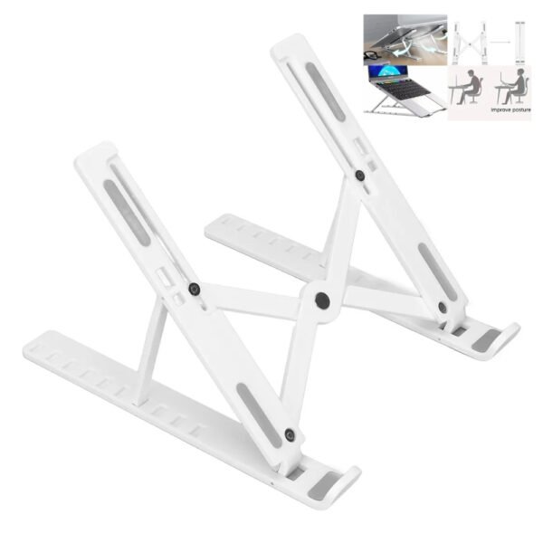 Base Soporte Portatil Laptop Plegable Pasta Blanca