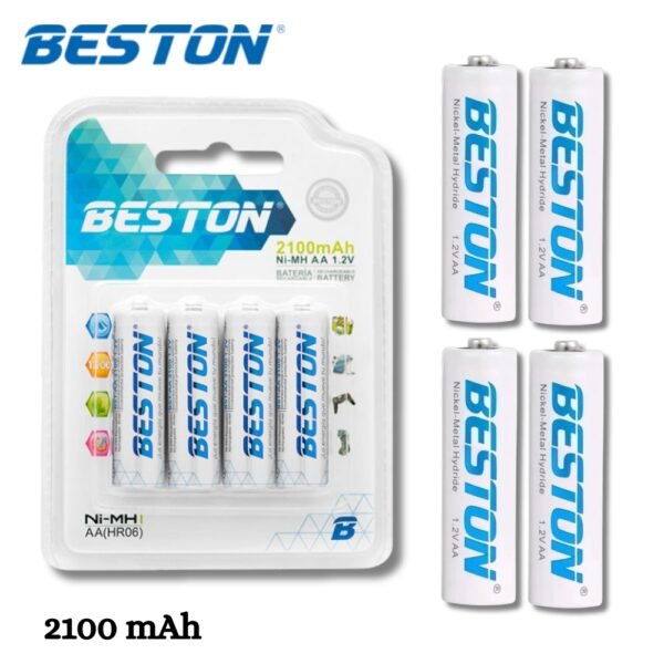 Pila Bateria Recargable Aa X4 Und Beston 2100 Mah