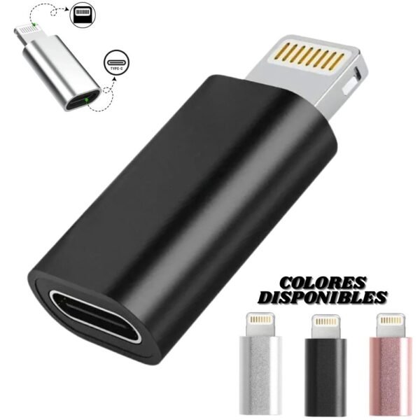 Adaptador Convertidor Otg Tipo C Hembra A Iphone Lightning Macho