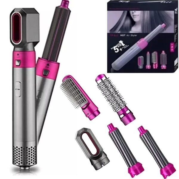 Cepillo Electrico 5 En 1 Secador Alisador Ondulador Para Cabello
