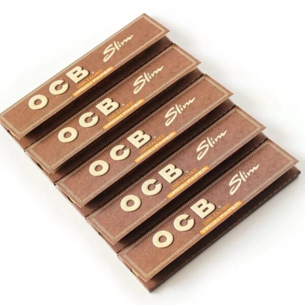 Papel De Fumar Cuero Ocb Virgin Slim King Size No Blanqueado