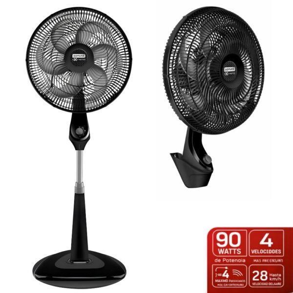 Ventilador Samurai Extremo Enfriador 2 En 1 Pedestal o Pared