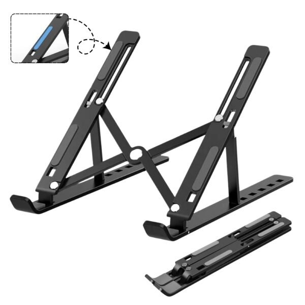 Base Soporte Portatil En Aluminio Para Portátil Ergonómica Reclinable 7 Niveles