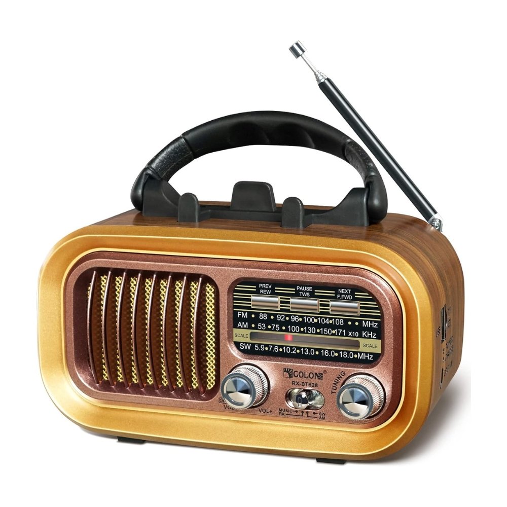 Radio Retro FM Am SW Bluetooth estilo Bintage RXBT628S Los Novedosos