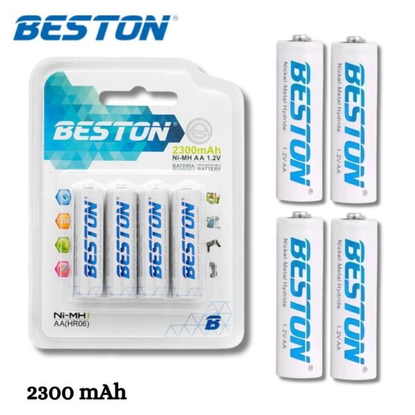 Pila Bateria Recargable Aa X4 Und Beston 2300 Mah