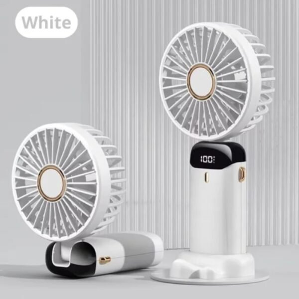 Ventilador Recargable Usb Portatil Con Base 5 Velocidades N15