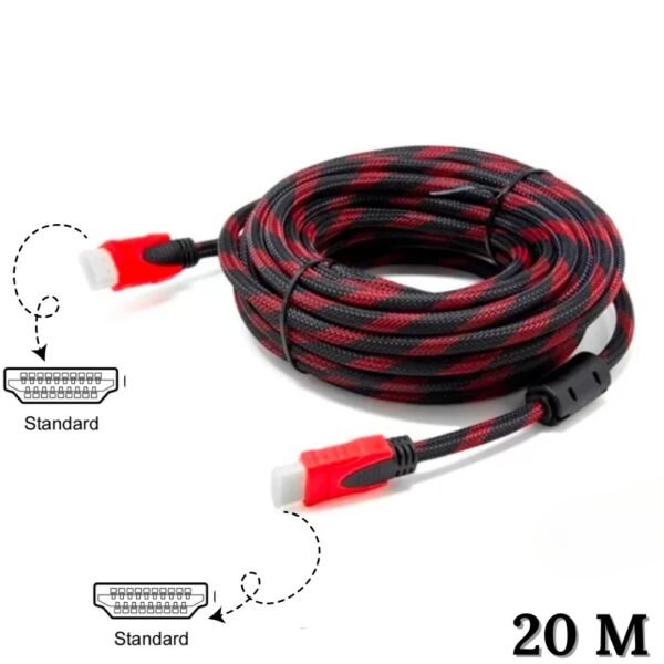 Cable Hdmi A Hdmi 20 Metros Doble Filtro Alta Fidelidad Hdmi