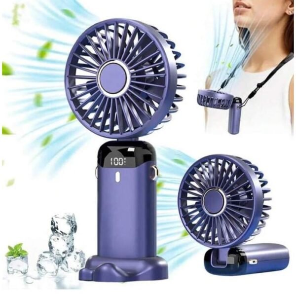 Ventilador Recargable Usb Portatil Con Base 5 Velocidades N15