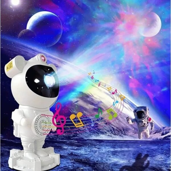 Proyector Astronauta  Rgb Led Luces Galáxia Lampara De Mesa Con Bluetooth