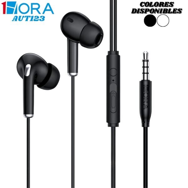 Audifonos Alambricos Manos Libres In Ear 3.5mm 1hora Aut123