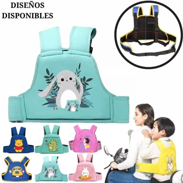 Chaleco Canguro Arnes de Seguridad De Bebe Para Moto