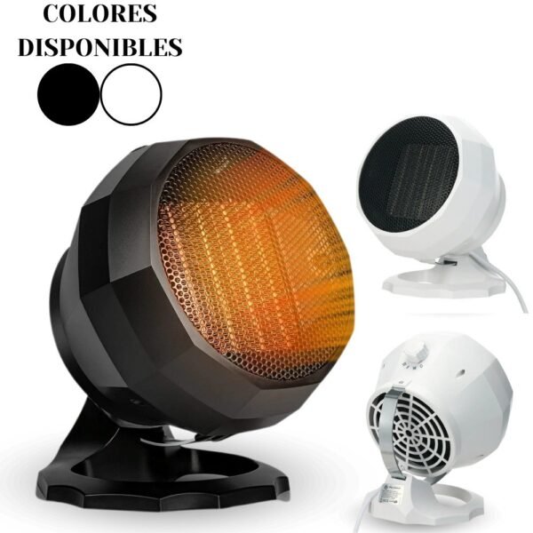 Calentador Ventilador De Aire Caliente Electrico Regulable Portatil 1800W
