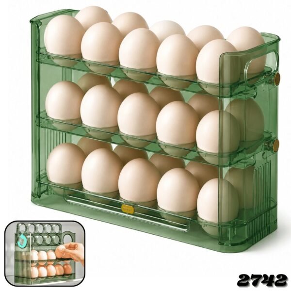 Bandeja Soporte Dispensador De Huevos Multiusos 3 Niveles X30 Huevos