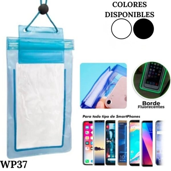 Protector De Agua Bolsa Funda Acuatica Para Celular Sumergible En Agua Wp37