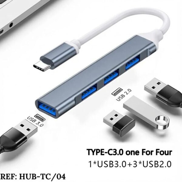 Adaptador Convertidor Multipuerto Tipo C 4 En 1 Hub Tipo C