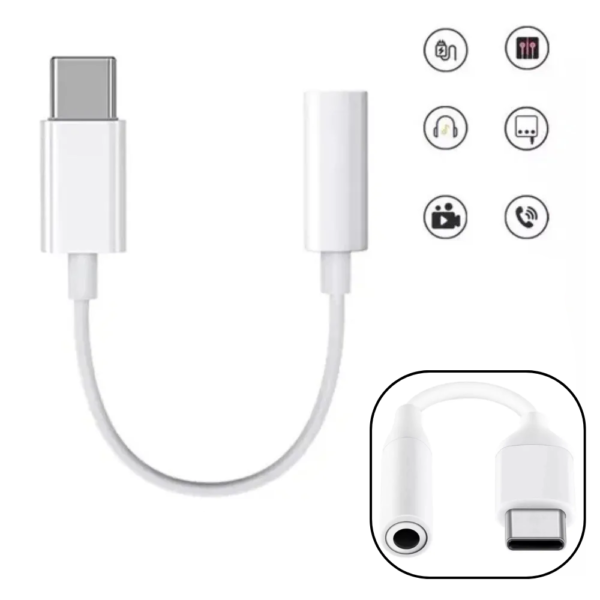 Adaptador De Audio Tipo C A Jack 3.5mm