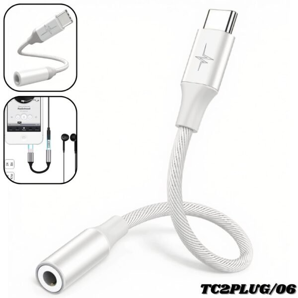 Adaptador De Audio Tipo C A Jack 3.5mm