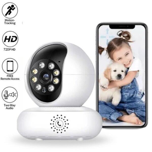 Camara De Seguridad Ip Wifi Robotica Con Vision Nocturna Movilidad 360 Grados