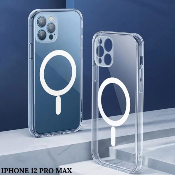 Estuche Para Iphone 12 Pro Max Magsafe Con Proteccion Camara Transparente