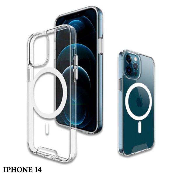 Estuche Para Iphone 14 Magsafe Con Proteccion Camara Transparente
