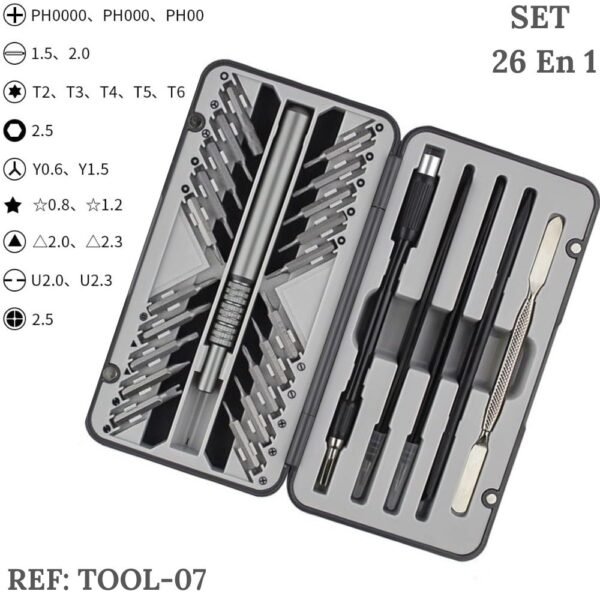 Kit De Destornillador De Precision Magnetico 26 En 1 Herramientas Manuales De Reparacion Tool-07