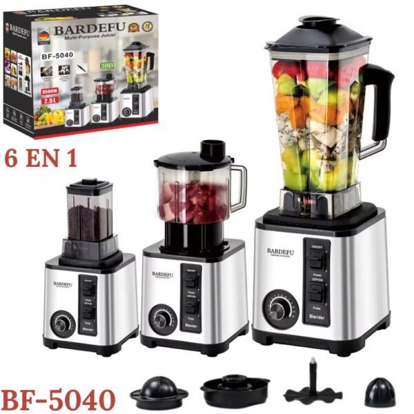 Licuadora Multifuncional 6 En 1 Bardefu 9500W Bf-5040