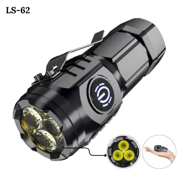Linterna Tactica Led Recargable Clip Alta Potencia LS-62
