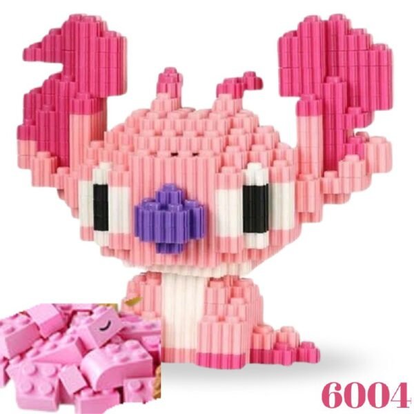 Mini Armatodo Bloque De Construccion Diseño Stitch Rosada