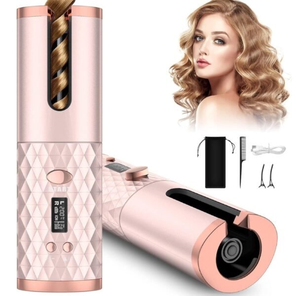 Rizadora Onduladora De Cabello Automatico Inalambrico Portatil Recargable