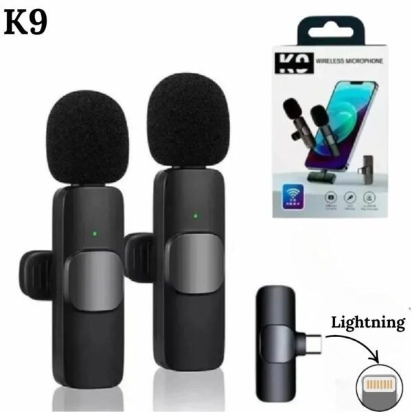 Microfono De Solapa Inalambrico K9 Para Iphone Lightning