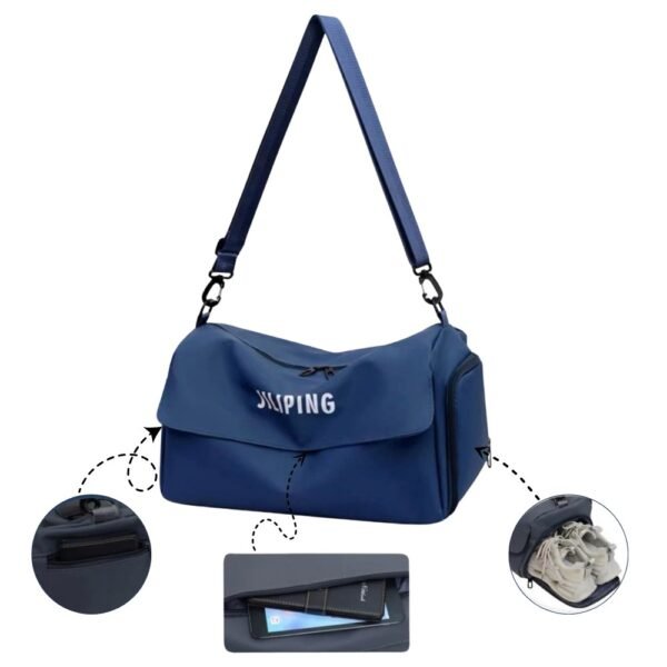 Maleta Bolso para Gym Deportiva Viaje Gran Capacidad  Azul