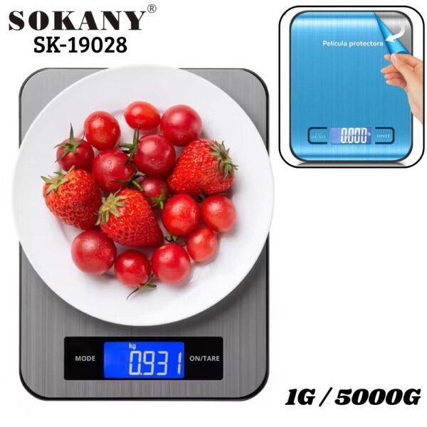 Pesa Bascula Gramera Digital Precision 5000gr 5kg Balanza Sokany Sk-19028