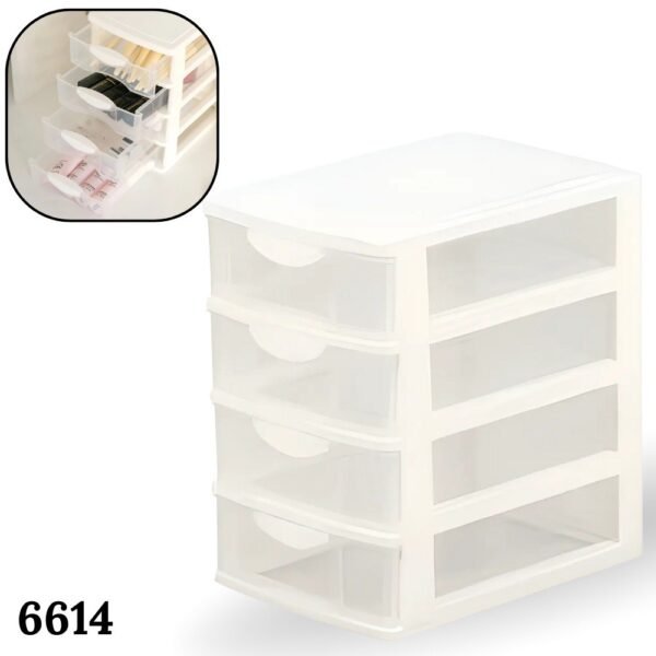 Mini Cajon Estante Organizador Multifuncional Plastico 4 Niveles