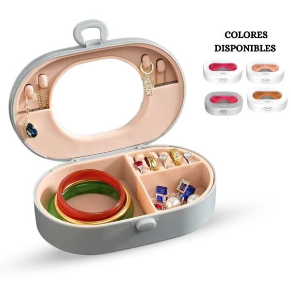 Mini Joyero De Lujo Organizador De Joyas Moño  Con Espejo
