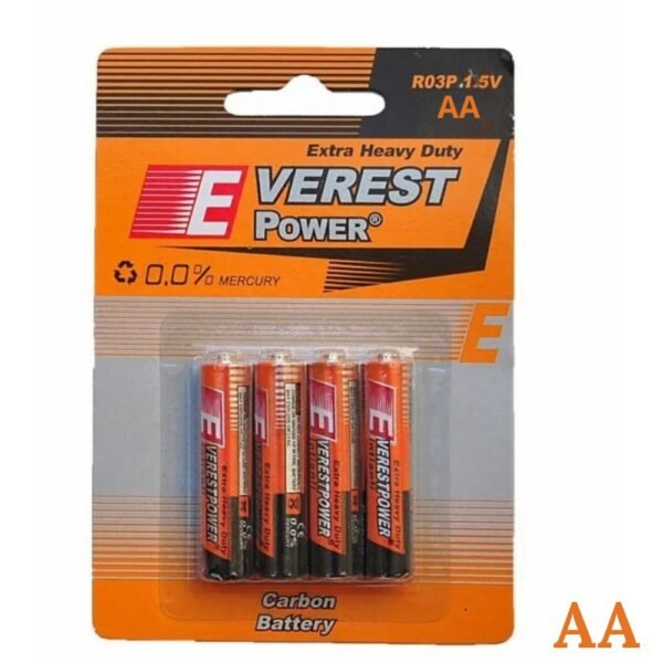 Pila Bateria Everest Power De Carbono Aa X4 Unidades 1.5v