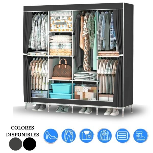 Closet Armario Plegable De Tela Portátil 10 Estantes