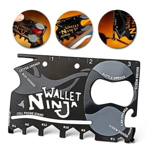 Tarjeta Multiherramientas Portátil Billetera 18 En 1 Acero Wallet Ninja