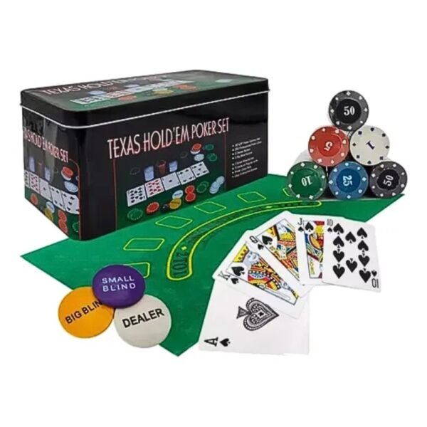 Set Poker Tipo Casino Texas Hold Fichas Cartas