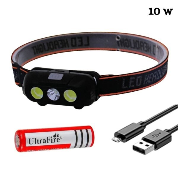 Linterna Minera Frontal Led Recargable 10 Watts Fox