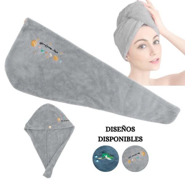 Toalla Para Cabello microfibra Turbante Secado Rapido