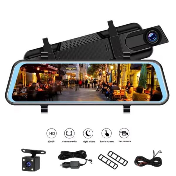 Camara De Seguridad Espejo Retrovisor Doble Camara