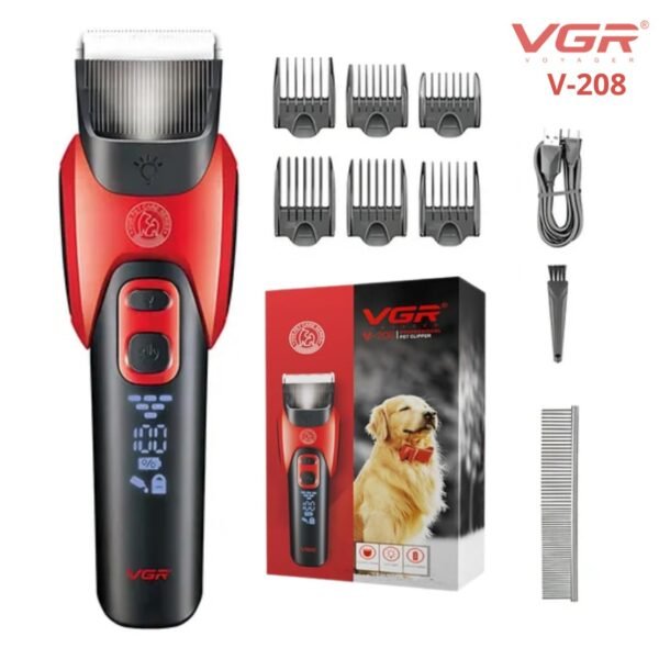 Maquina Peluquera Canina Para Mascotas Vgr V-208 Inalambrica Recargable