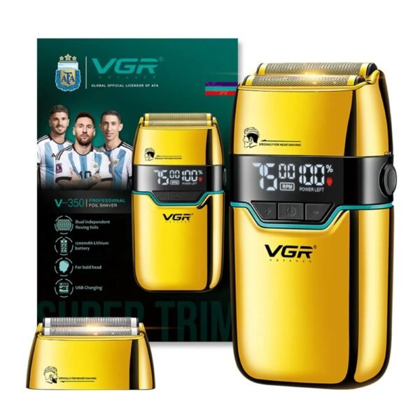 Maquina Rasuradora De Afeitar Shaver VGR V-350 Dorada